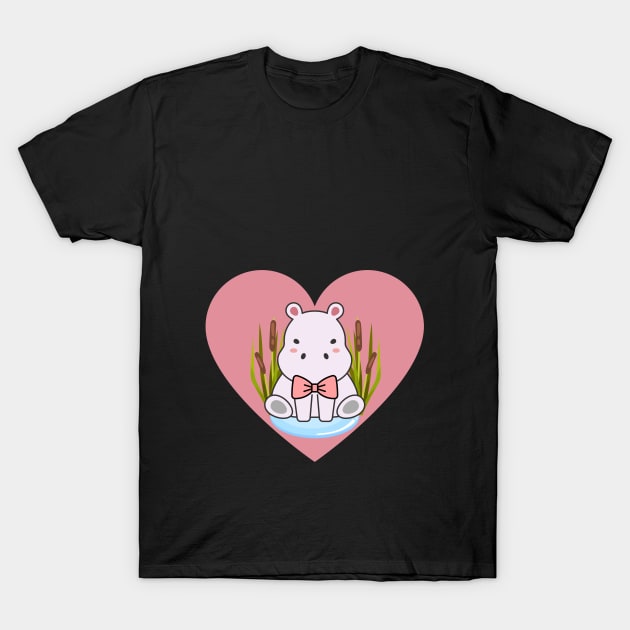 hippo love T-Shirt by Quadrupel art